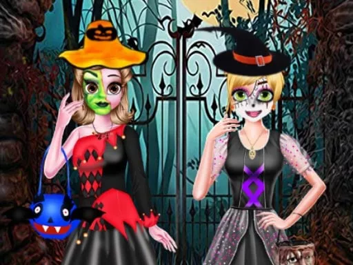 SISTERS HALLOWEEN DRESSES - game thumbnail image