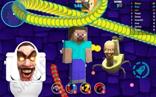 Skibidi Toilet Snake.io in Minecraft - game thumbnail image