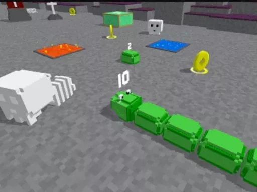 Slither Blocky Snake 3D - game thumbnail image