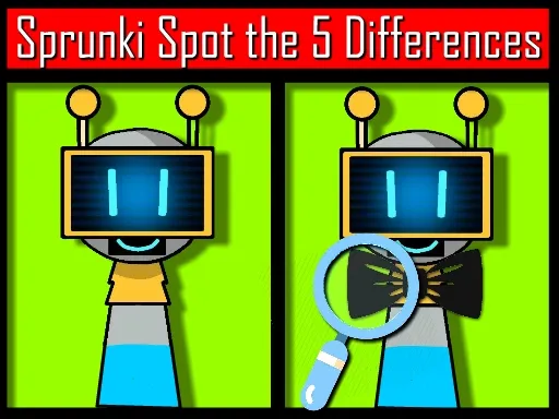 Sprunki Spot the 5 Differences game thumbnail image