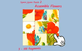 Square jigsaw Puzzle 2 - Assemble Flowers - game thumbnail image