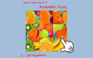 Square jigsaw Puzzle 2 - Assemble Fruits - game thumbnail image