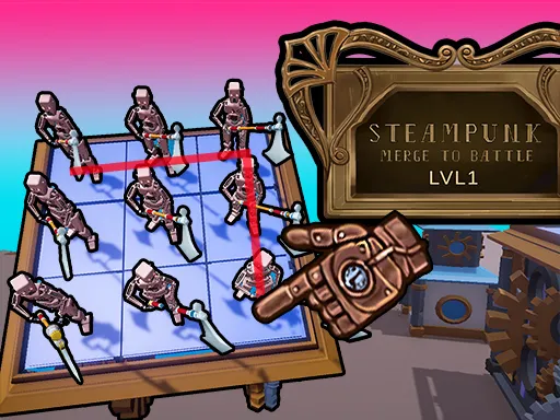 Steampunk Merge To Battle - game thumbnail image