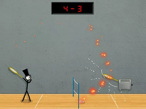 Stick Figure Badminton 3 - game thumbnail image