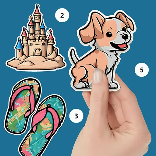 Sticker Book Puzzle Color By Number game thumbnail image