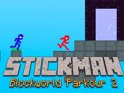 Stickman Blockworld Parkour 2 - game thumbnail image