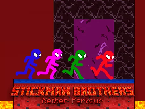 Stickman Brothers Nether Parkour - game thumbnail image
