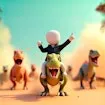 Stickman. Dinosaur arena game thumbnail image