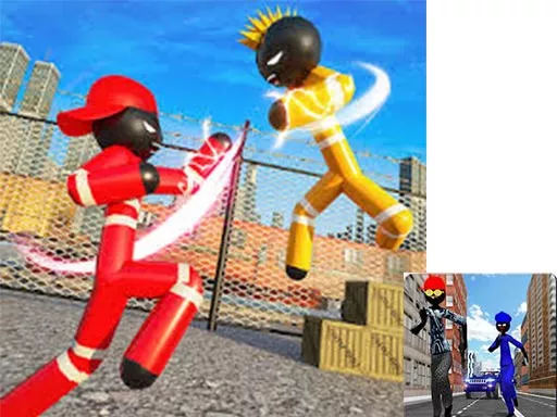 Stickman Police VS Gangsters Street Fight - game thumbnail image