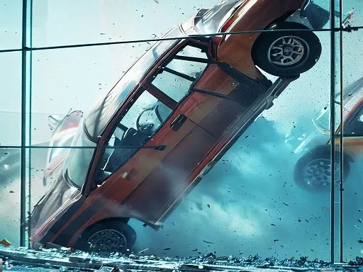 Stunt Car Crash Glass - game thumbnail image