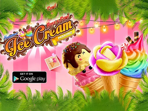 Summer Rose Cone Ice Cream  game thumbnail image