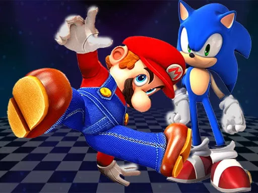 Super Mario &amp;amp; Sonic FNF Dance - game thumbnail image