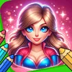 Superhero Saga Coloring Page game thumbnail image