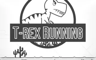 T-Rex Running Black and White - game thumbnail image