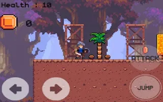 The Blue-Haired Warrior vs. the Red Mushroom Monsters - game thumbnail image