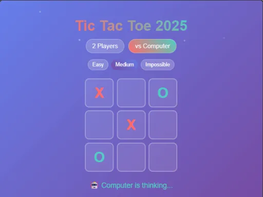 Tic Tac Toe 2025 game thumbnail image