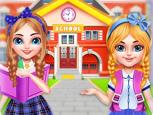 Twins sisters back to school - game thumbnail image