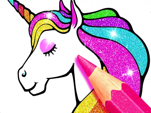 Unicorn Coloring Book Glitter - game thumbnail image