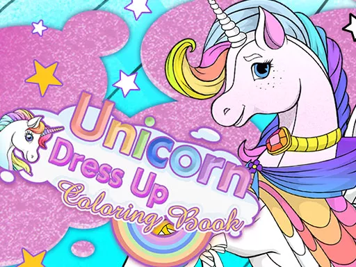 Unicorn Dress Up Coloring Book - game thumbnail image