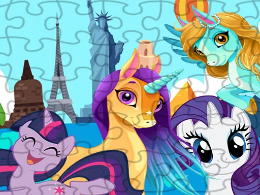 Unicorns Travel The World Puzzle - game thumbnail image