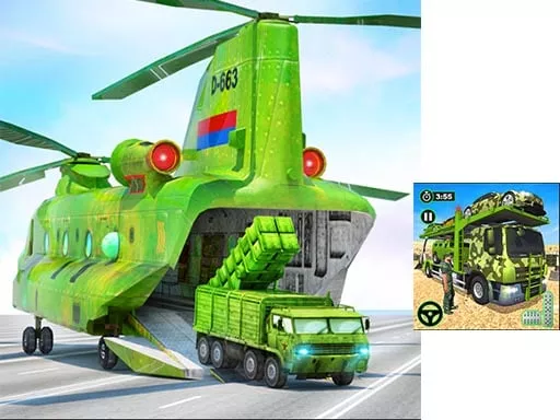 US Army Cargo Transport Truck Driving - game thumbnail image