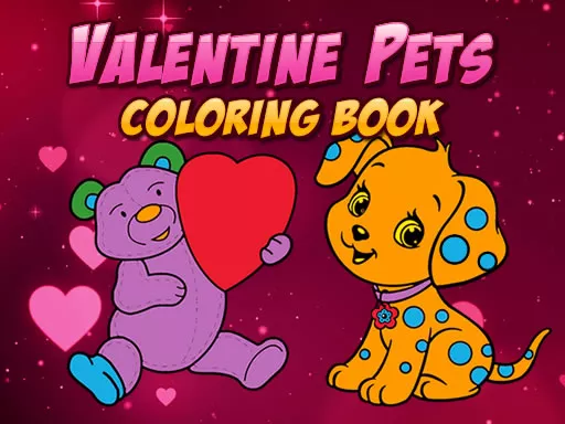 Valentine Pets Coloring Book - game thumbnail image