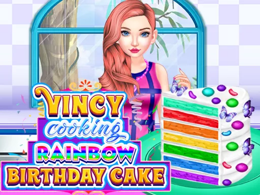 Vincy Cooking Rainbow Birthday Cake - game thumbnail image