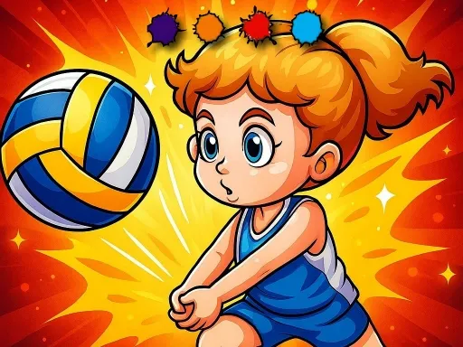 Volleyball Fun Coloring game thumbnail image