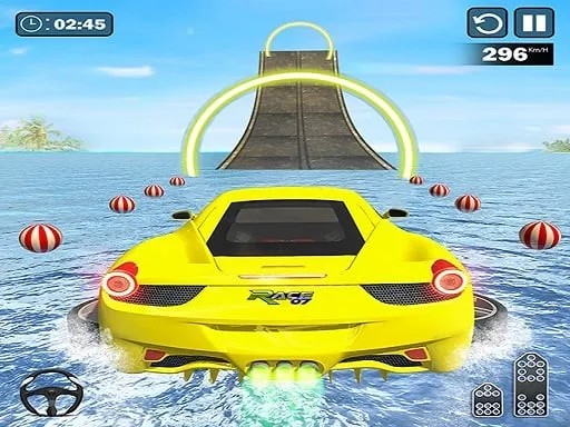 Water Surfing Car Stunt Games Car Driving Games - game thumbnail image
