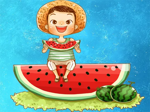 Watermelon and Drinks Puzzle - game thumbnail image