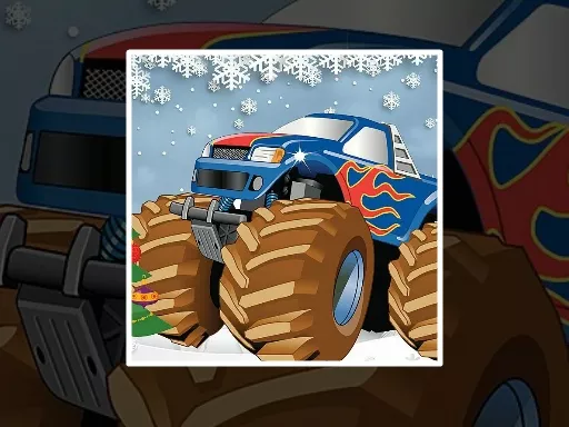 Winter Monster Truck Puzzles - game thumbnail image