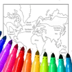 World Map Coloring For Kids game thumbnail image