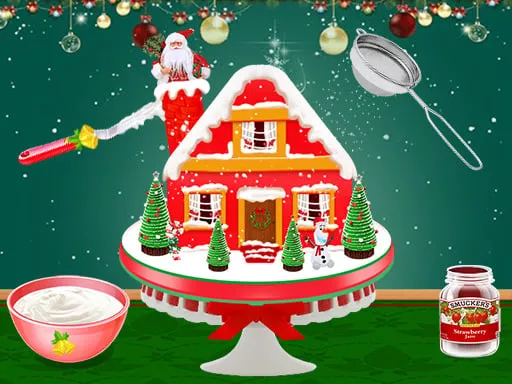 Xmas Gingerbread House Cake - game thumbnail image